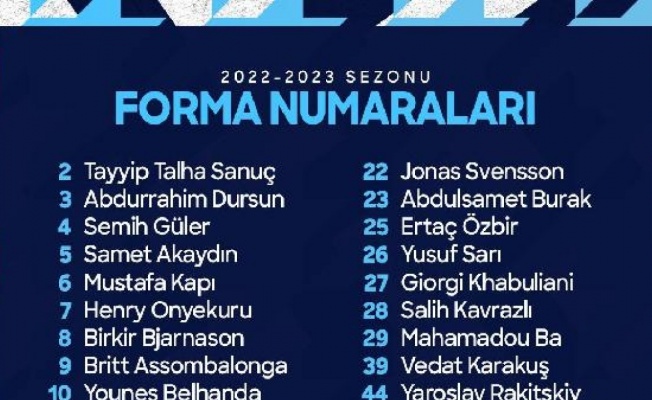Adana Demirspor'da forma numaraları belirlendi