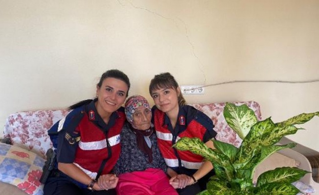 Jandarma 105 yaşındaki kadını unutmadı