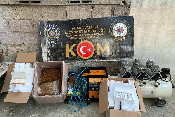 Adana’da kaçak sigara operasyonu: 21 gözaltı