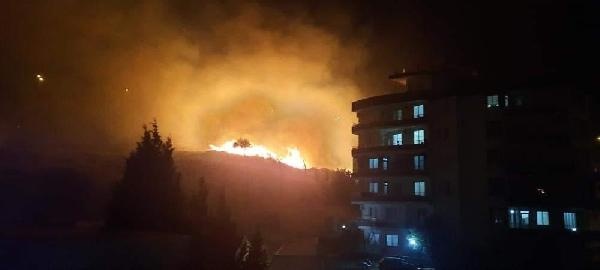 Hatay'da yerleşim yerine yakın bölgede makilik yangını (2)