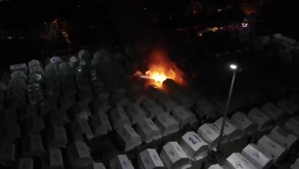 Osmaniye’de çadır kentte yangın 