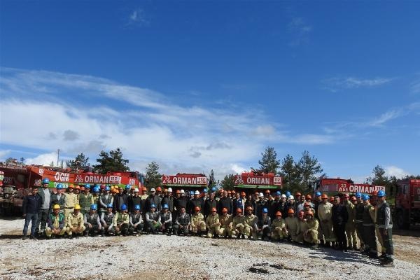 Mersin'de yangın ekiplerinin eğitimi tamamlandı