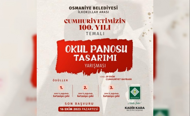 Osmaniye Belediyesi’nden Cumhuriyet temalı şiir, kompozisyon ve tasarım yarışması