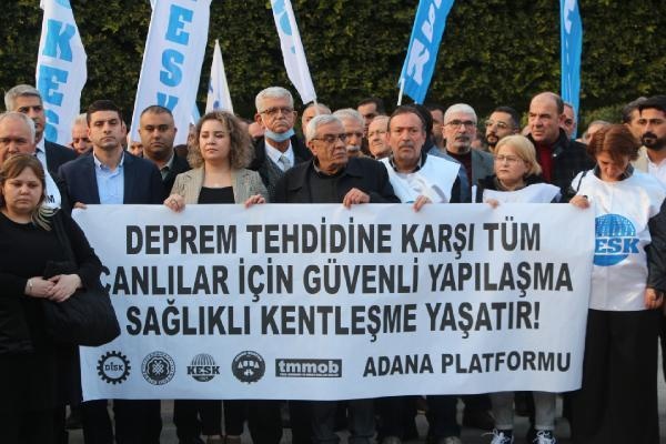Adana’da STK’lardan ortak açıklama: Türkiye’de yapı stokunun 6-7 milyonu riskli yapı statüsünde