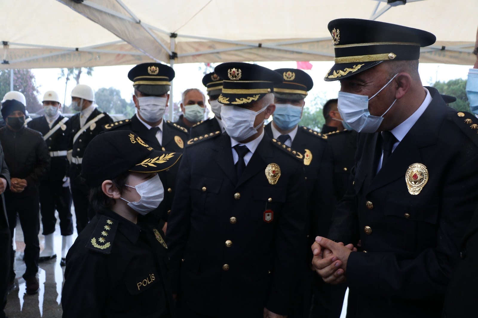 Polis Haftası, Mersin'de yağmur altında sade bir törenle kutlandı 