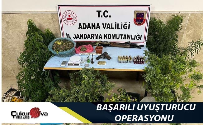 Adana İl Jandarma komutanlığı ekiplerinden, başarılı uyuşturucu operasyonu