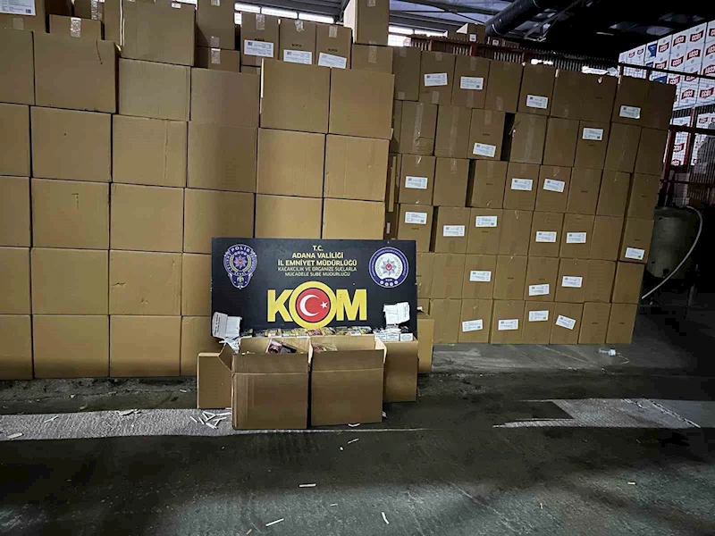 Adana’da 13 milyon liralık makaron ele geçirildi
