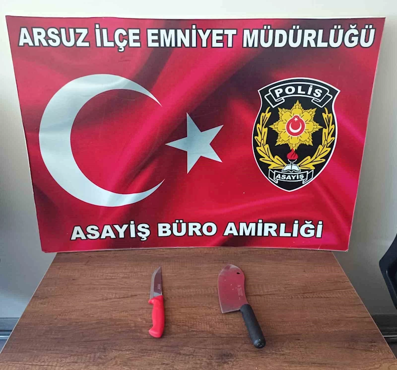 Yol verme kavgasında kamyon şoförüne satırla saldıran 2 şahıs tutuklandı
