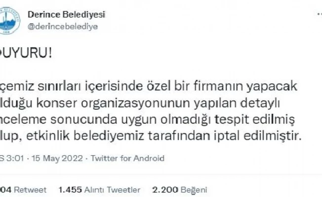 Derince Belediye Başkanı Aygün: Gerekli izinleri almadan bilet satmışlar