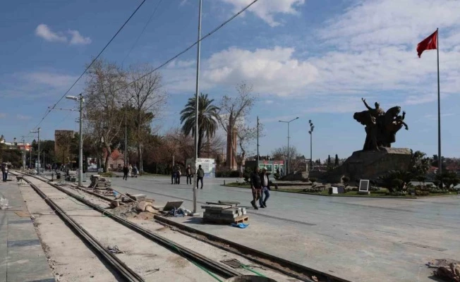 Nostalji tramvay hattı çalışmaları hızla ilerliyor